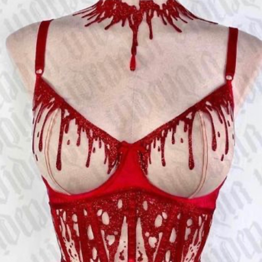 Videnoir Blood Droplets Demi Bra (padded)